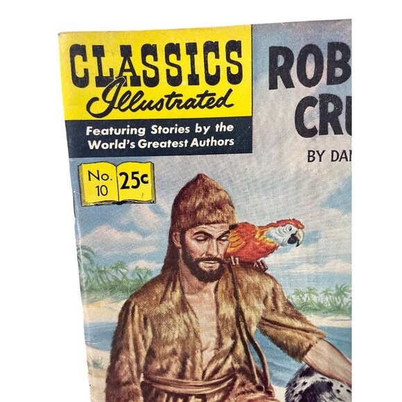 Classics Illustrated #10 Robinson Crusoe Summer 1970 Comic Book Gilberton 25¢ - Picture 2 of 6